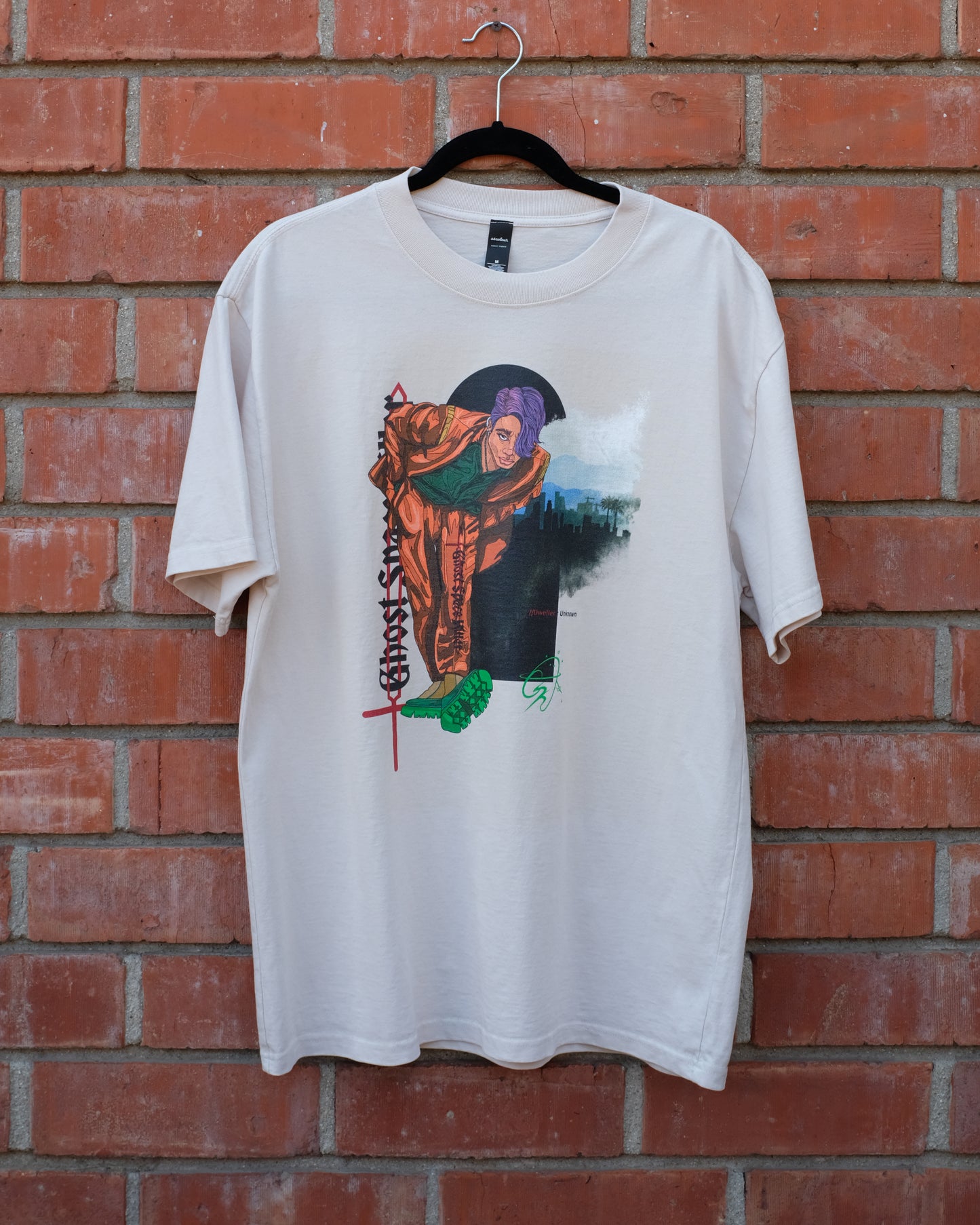 // Dweller: Unknown | Oversized Faded T-Shirt in Bone