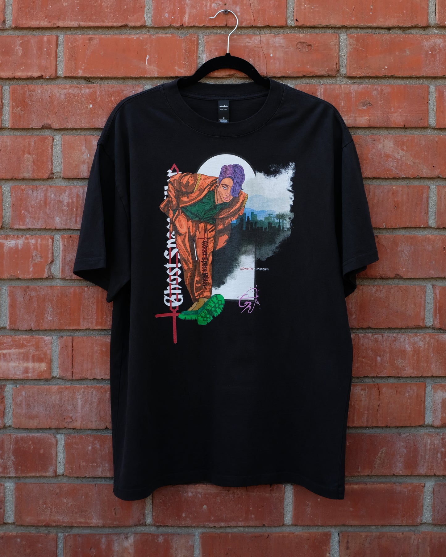 // Dweller: Unknown | Oversized Faded T-Shirt in Black