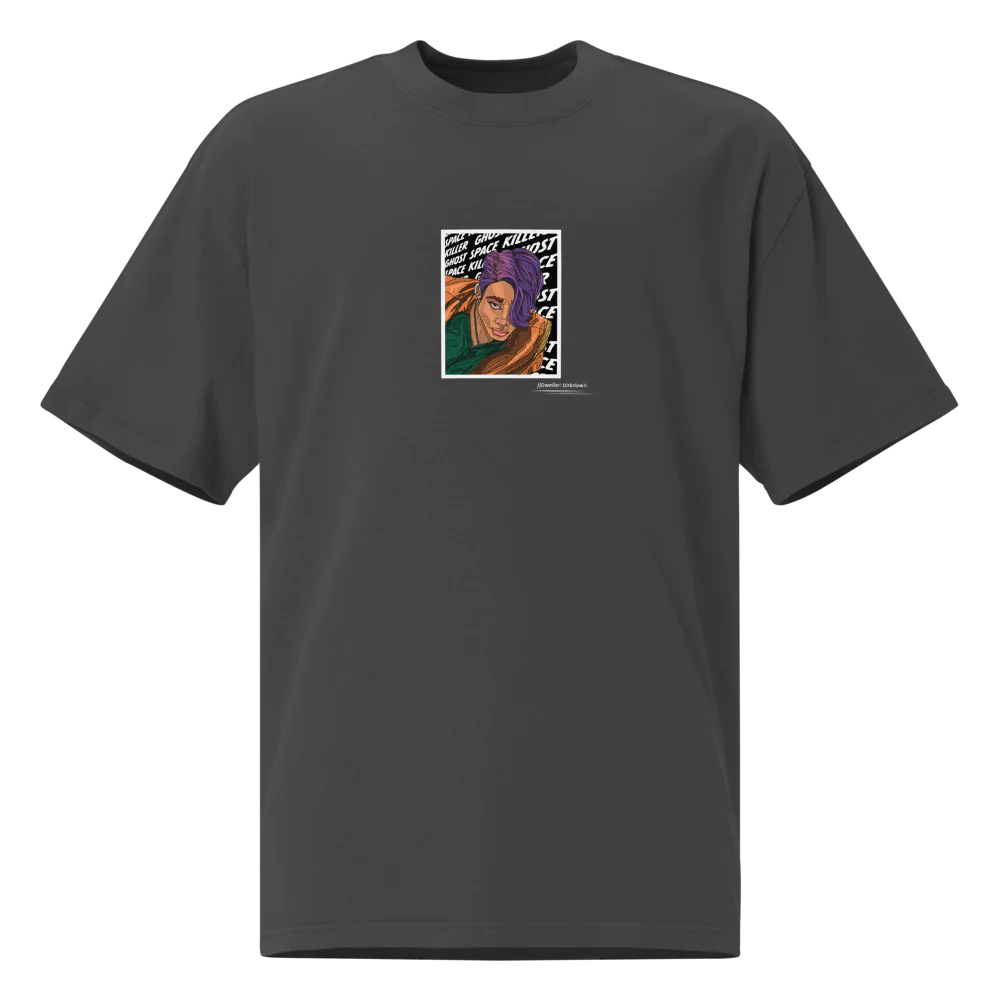 // Dweller: Unknown | Oversized Faded Portrait T-Shirt in Black