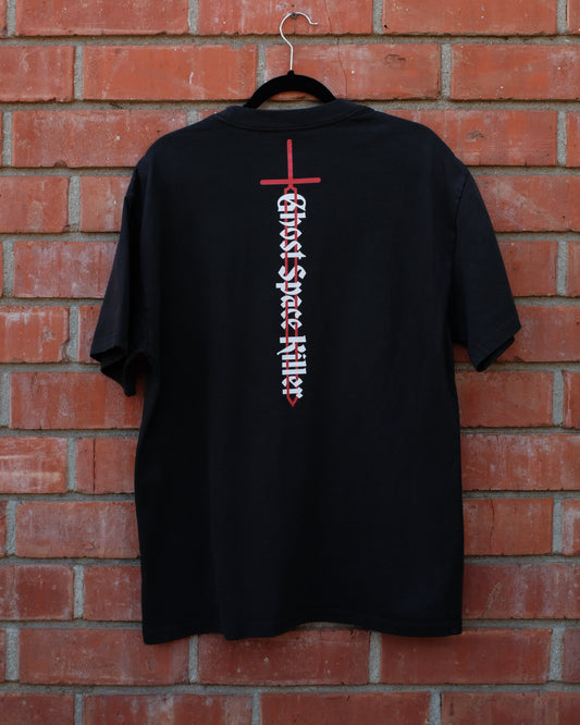 // Dweller: Unknown | Oversized Faded Portrait T-Shirt in Black