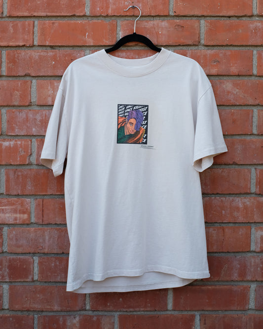 // Dweller: Unknown | Oversized Faded Portrait T-Shirt in Bone