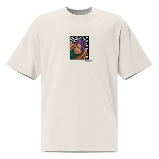 // Dweller: Unknown | Oversized Faded Portrait T-Shirt in Bone