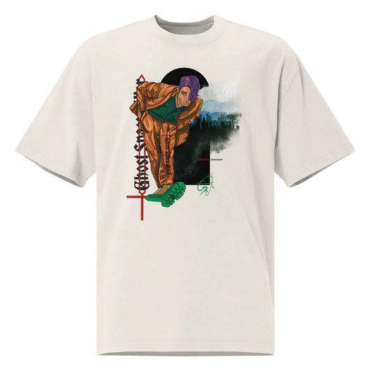 // Dweller: Unknown | Oversized Faded T-Shirt in Bone